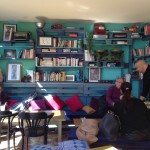 Mo Tahhan serving customers at Sarwa Street Kitchen (Noga Tarnopolsky/The Media Line)