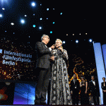 Berlinale festival director Dieter Kosslick and US actress and jury president Meryl Streep take the stage prior to the screening of 'Hail, Caesar!' as opening film of the 66th Berlinale Film Festival in Berlin on February 11, 2016. Eighteen pictures will vie for the Golden Bear top prize at the event which runs from February 11 to 21, 2016. / AFP / TOBIAS SCHWARZ (TOBIAS SCHWARZ/AFP/Getty Images)